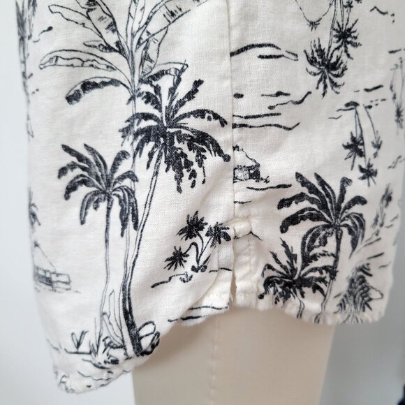 ANA Linen Blend Hawaiian Print T-Shirt Dress – Beach Cover-Up / Tunic Size XS - Picture 8 of 14